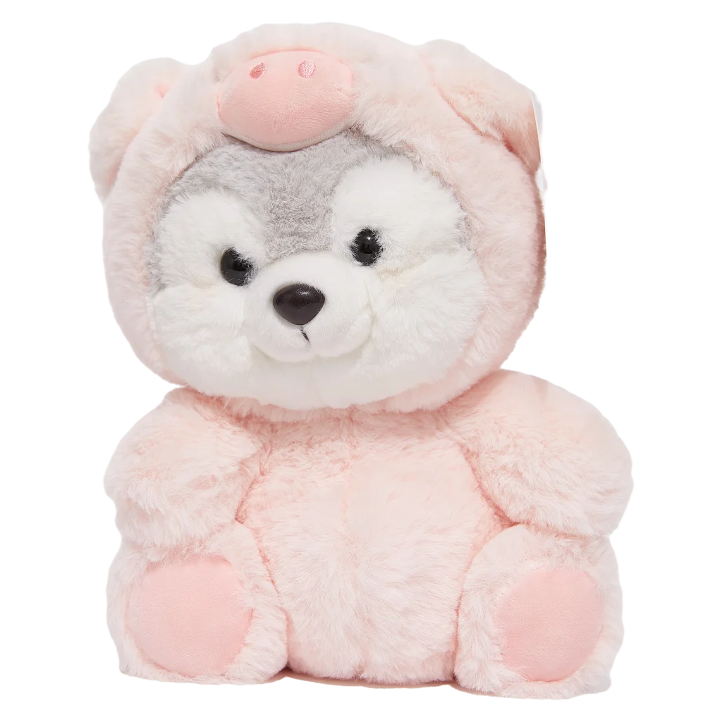 Plüschtier mit Schweinchen-Design, 23 cm (Rosa)
