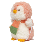 Plüschtier Pinguin, 25 cm mit Schal-Design (Rosa/Weiß)