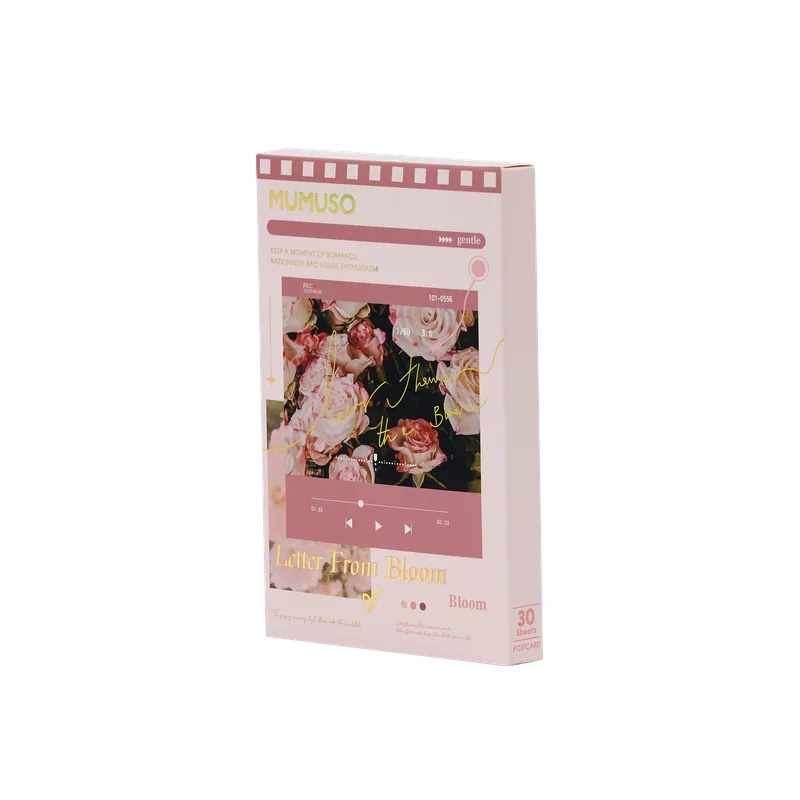 Postkarten-Set mit Blumen-Design, mehrfarbig