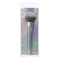 Puderpinsel mit irisierendem Kunststoffgriff und weichen Nylonborsten für loses Puder (Silber/Irisierend)