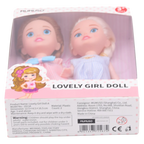 2-teiliges Puppenset aus PVC und ABS, liebevolles Design (Rosa/Blau)