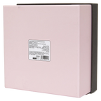 Quadratische Geschenkbox Karton mit Schleifen-Design, groß (Rosa/Schwarz)