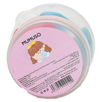 Radiergummi-Set mit verspieltem Print in Dose (Blau/Rosa/Gelb)