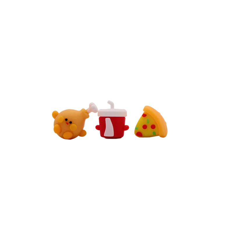 Radiergummi-Set mit Fast-Food-Design, mehrfarbig