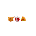 Radiergummi-Set mit Fast-Food-Design, mehrfarbig