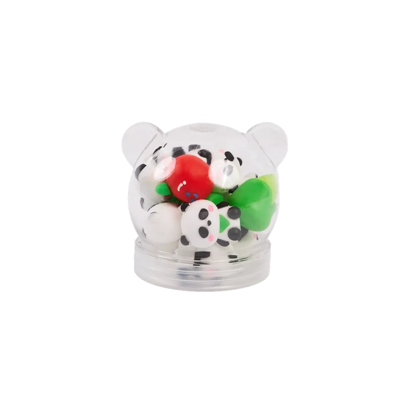 Radiergummi-Set mit Panda-Design in Aufbewahrungsdose (Mehrfarbig)