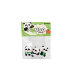 Radiergummi-Set mit Panda-Design (Schwarz/Weiß/Grün)
