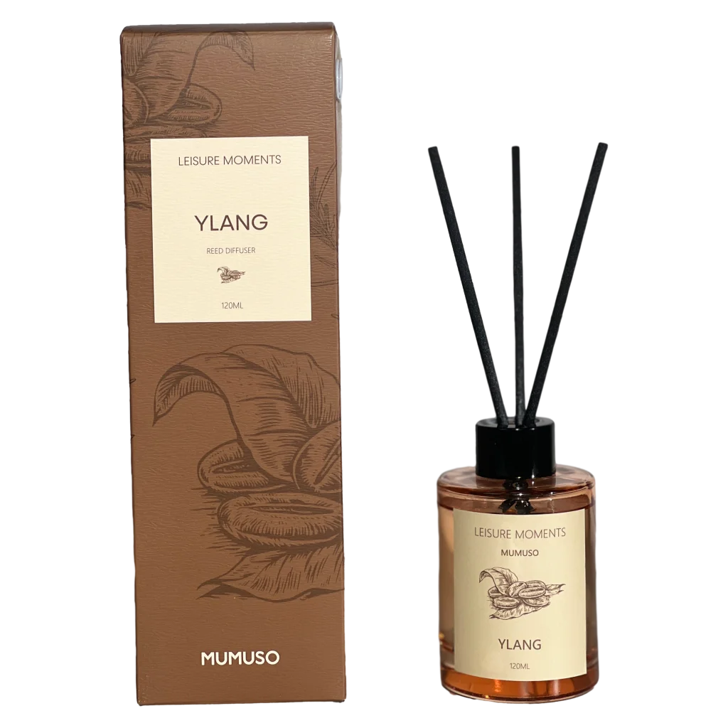 Raumduft-Diffuser Glasflasche mit Ylang-Aroma, 120 ml (Braun)