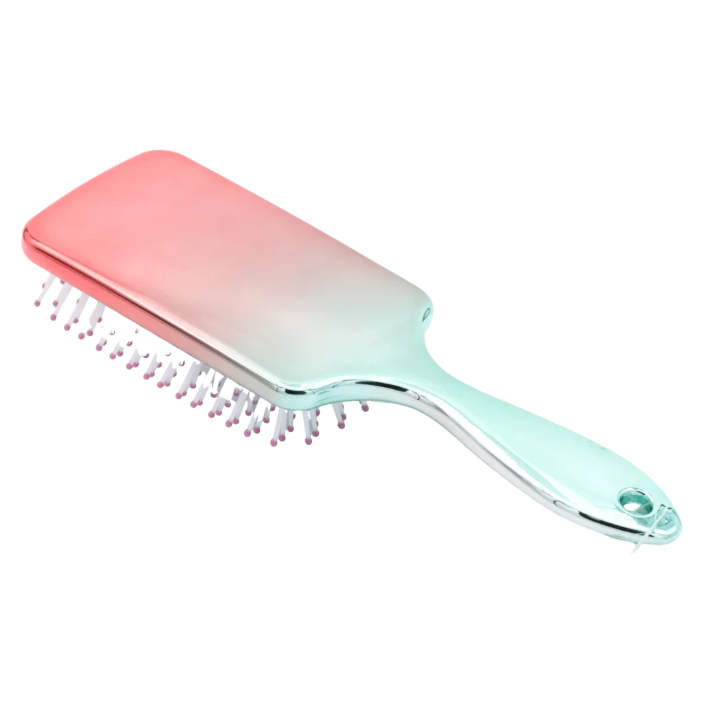 Rechteckige Haarbürste aus ABS mit Farbverlauf-Design (Mint/Rosa)