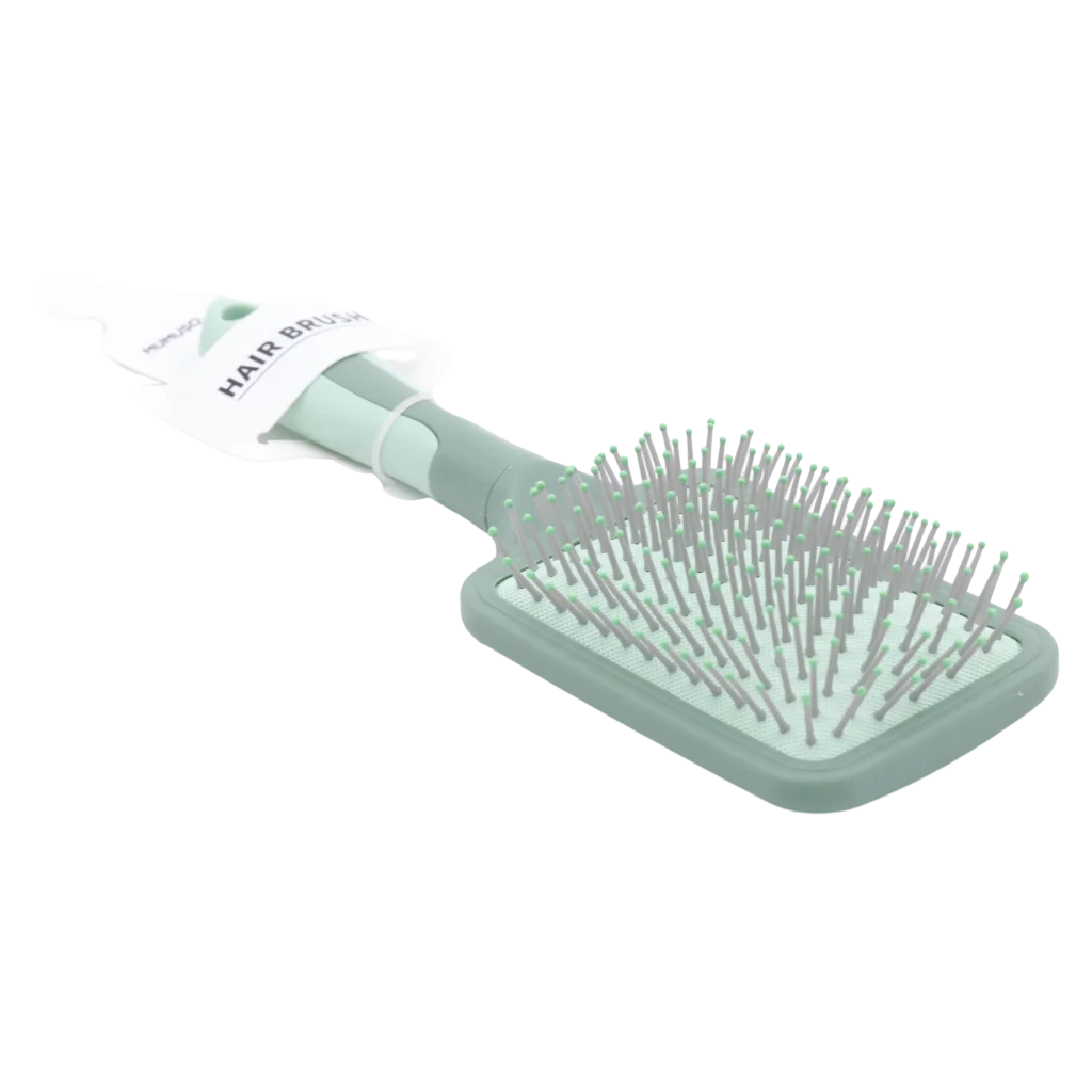 Rechteckige Luftkissen-Haarbürste aus Polypropylen und Gummi (Grün)