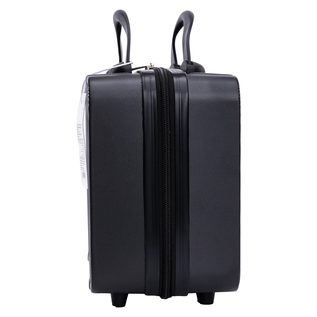 Rechteckiger Family Travel Koffer mit Figuren-Print, 14 Zoll (Schwarz)