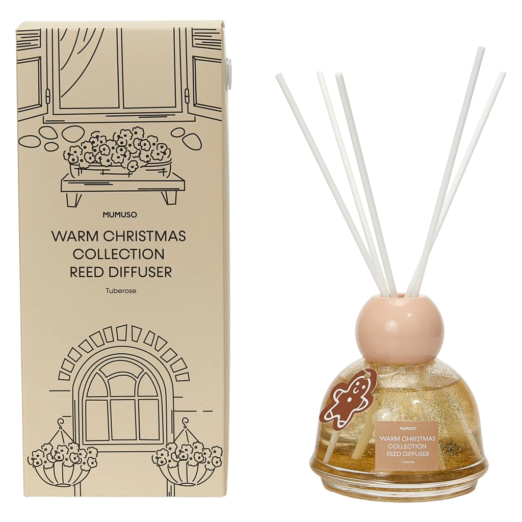 Reed Diffuser mit Tuberose-Duft, 120 ml, Kollektion Warm Christmas (Rot)
