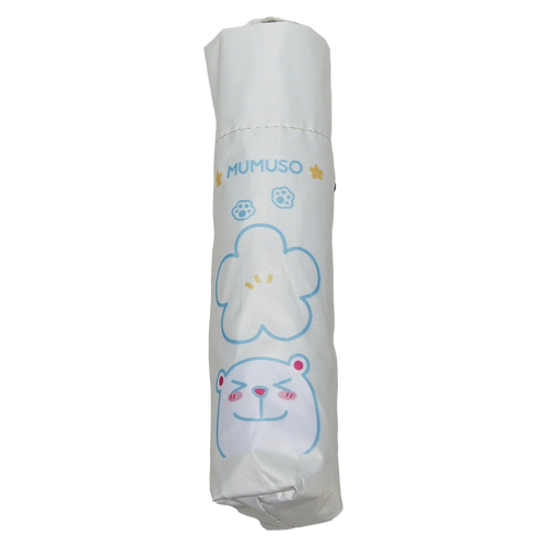 3-fach faltbarer Regenschirm mit Bären-Design, Polyester (Hellgelb/Blau)