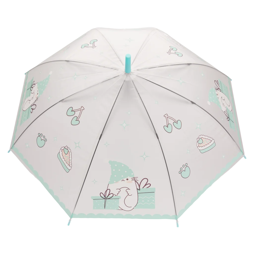 Regenschirm mit Murmeltier-Design und J-Griff für Kinder (Blau/Rot/Grün/Gelb)