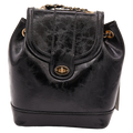 Rucksack mit Ketten-Umhängeriemen aus Kunstleder (Schwarz)