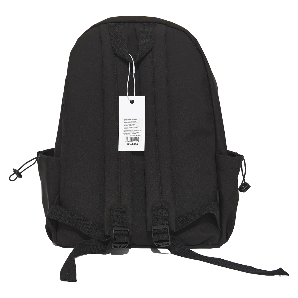 Nylon-Rucksack, minimalistisch und leicht (Schwarz)