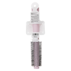 Rundbürste mit Reinigungsschaber aus ABS und Nylon für Haarstyling (Pink)