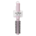 Rundbürste mit Reinigungsschaber aus ABS und Nylon für Haarstyling (Pink)