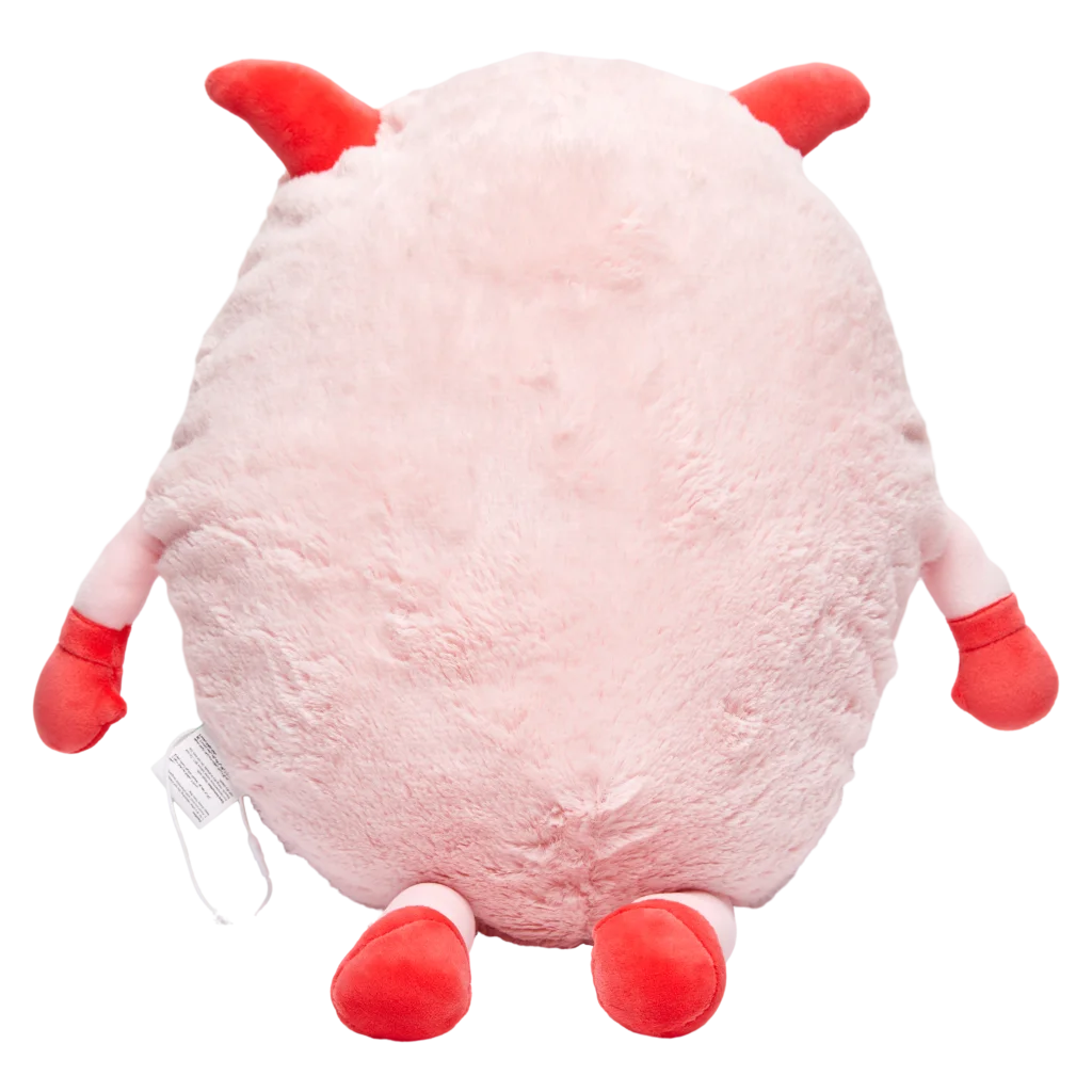 Rundes Dekokissen mit Monster-Design, ca. 413 g (Rosa)