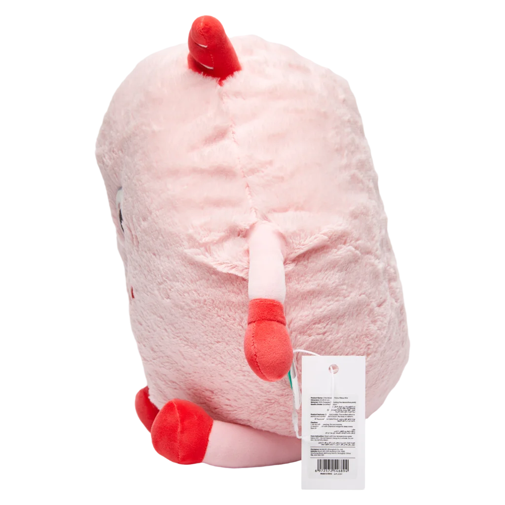 Rundes Dekokissen mit Monster-Design, ca. 413 g (Rosa)