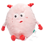 Rundes Dekokissen mit Monster-Design, ca. 413 g (Rosa)