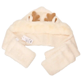 Plüsch-Schal mit Mütze und Rentiergeweih-Design (Weiß)