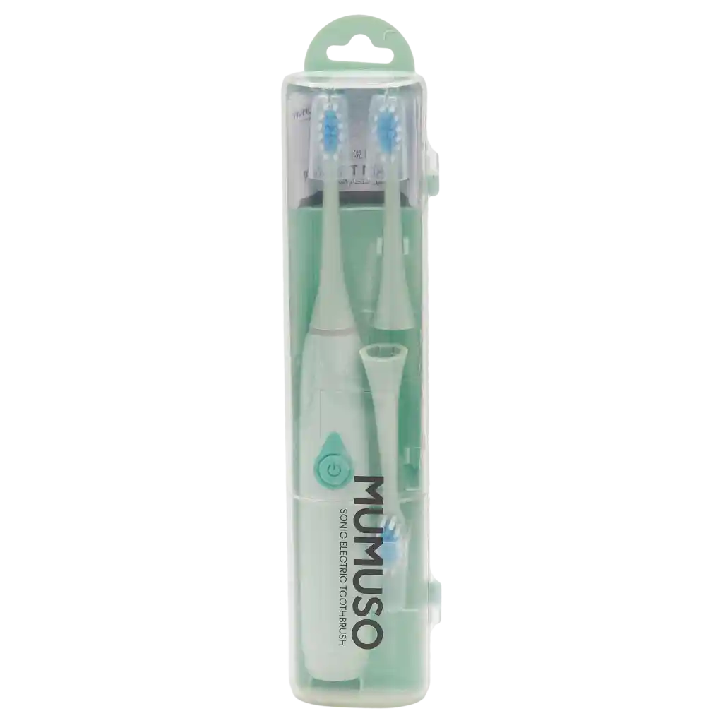 Elektrische Schallzahnbürste Set für Erwachsene und Jugendliche mit Ersatzköpfen (Grün)