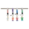 Schlüsselanhänger mit Bär-Design und Farbverlauf (Weiß/Rosa/Orange/Pink/Grün/Blau)