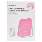 Schminkspiegel mit Katzenohren-Design aus ABS/Glas (Pink)