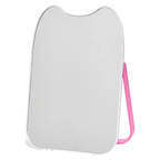 Schminkspiegel mit Katzenohren-Design und Halterung (Weiß/Pink)