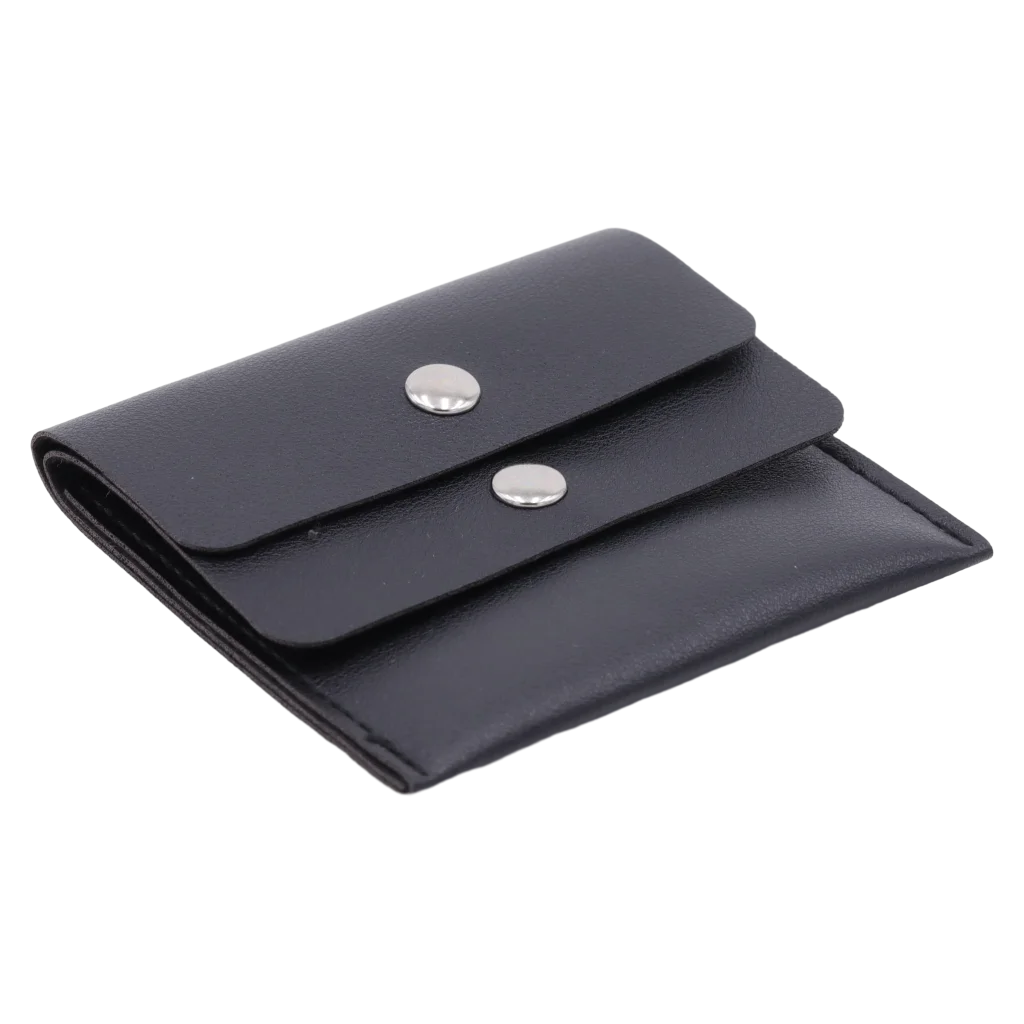 Schmucktasche aus Kunstvelours mit Klappe (Schwarz)