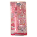 Zauberstab-Set aus Kunststoff mit Schneeflocken-Design für Kinder (Rosa)
