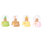 Schneekugel mit Licht im Capybara-Design, Kollektion Capybara (Grün/Orange/Gelb/Rosa)