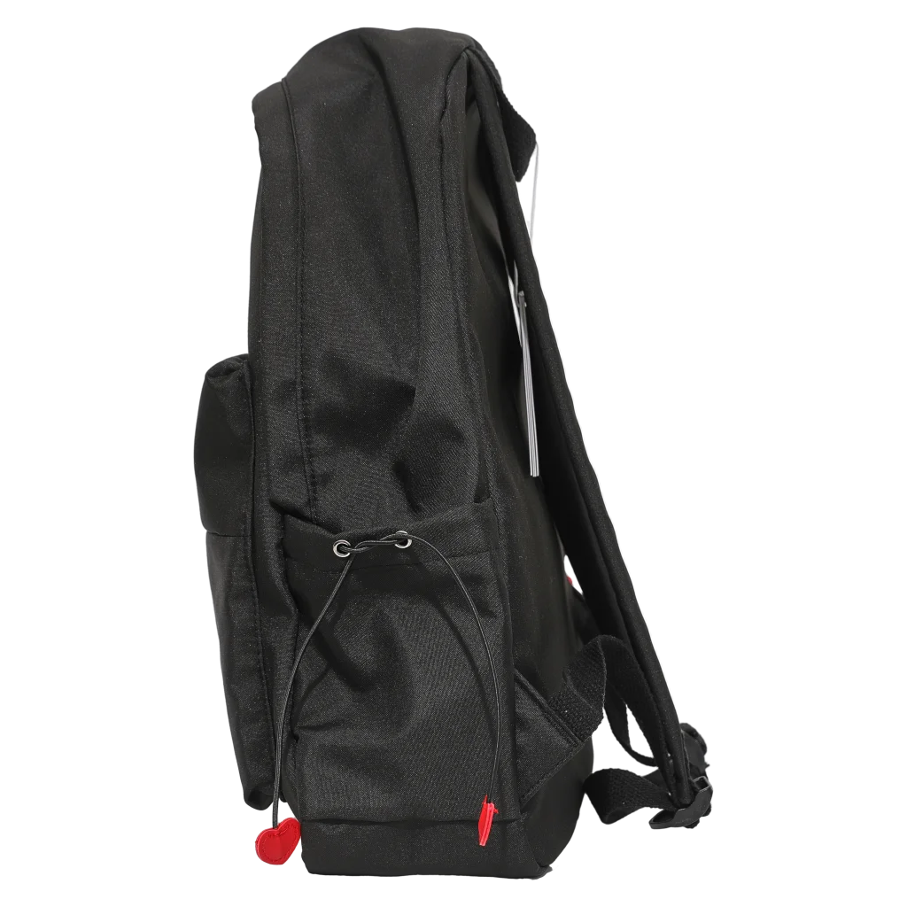 Schulrucksack mit Herz-Design, Backpack (Schwarz)