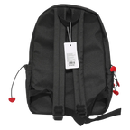 Schulrucksack mit Herz-Design, Backpack (Schwarz)