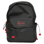 Schulrucksack mit Herz-Design, Backpack (Schwarz)