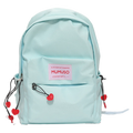 Schulrucksack aus Nylonstoff mit Herz-Design (Blau)