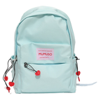 Schulrucksack aus Nylonstoff mit Herz-Design (Blau)