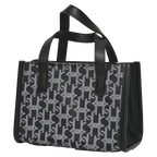 Schultertasche mit Print-Design, Schulterriemen (Schwarz)