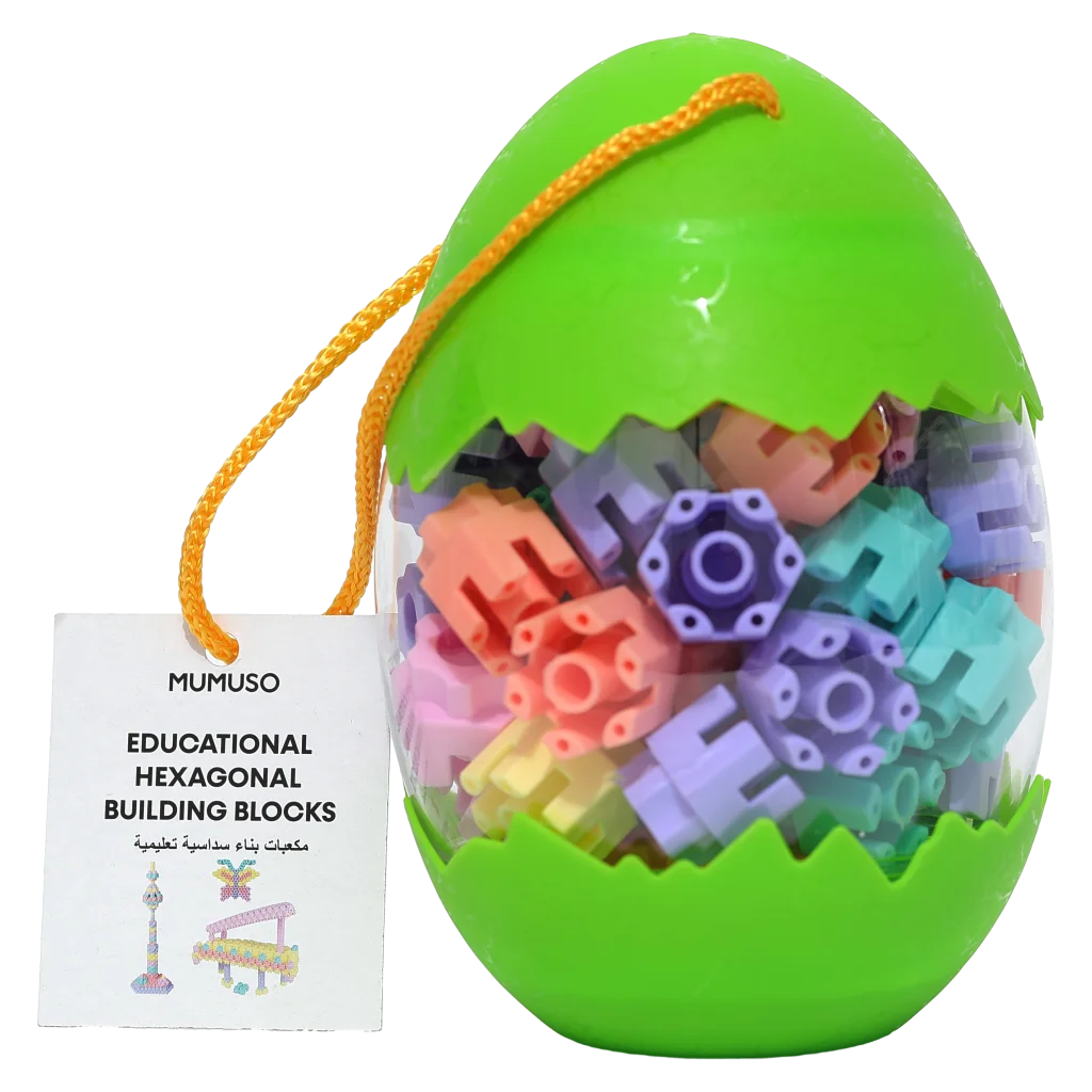 Sechseckige Bausteine aus Kunststoff, Baukastenset (Gelb/Rosa/Blau/Lila/Grün/Orange)