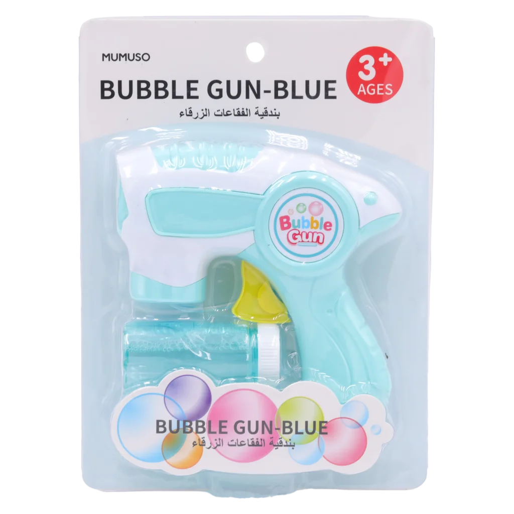 Seifenblasenpistole aus Kunststoff mit Seifenlauge, für Kinder ab 3 Jahren (Blau)