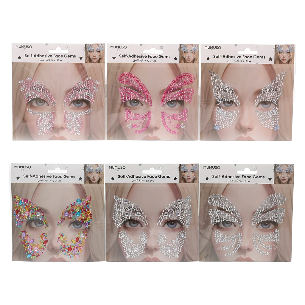 Self-adhesive Face Gems Stickers