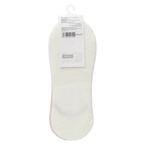 3er-Pack Damen Sneakersocken mit Kirsch-Design aus Baumwollmischung (Weiß/Rosa)