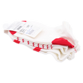 3er-Pack Damen Sneakersocken aus Baumwolle mit Herz- und Streifen-Print (Weiß/Rot)