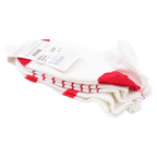 3er-Pack Damen Sneakersocken aus Baumwolle mit Herz- und Streifen-Print (Weiß/Rot)
