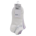 3er-Pack Damen Sneakersocken aus Baumwollmischung mit Blumen-Print (Weiß/Flieder/Ecru)