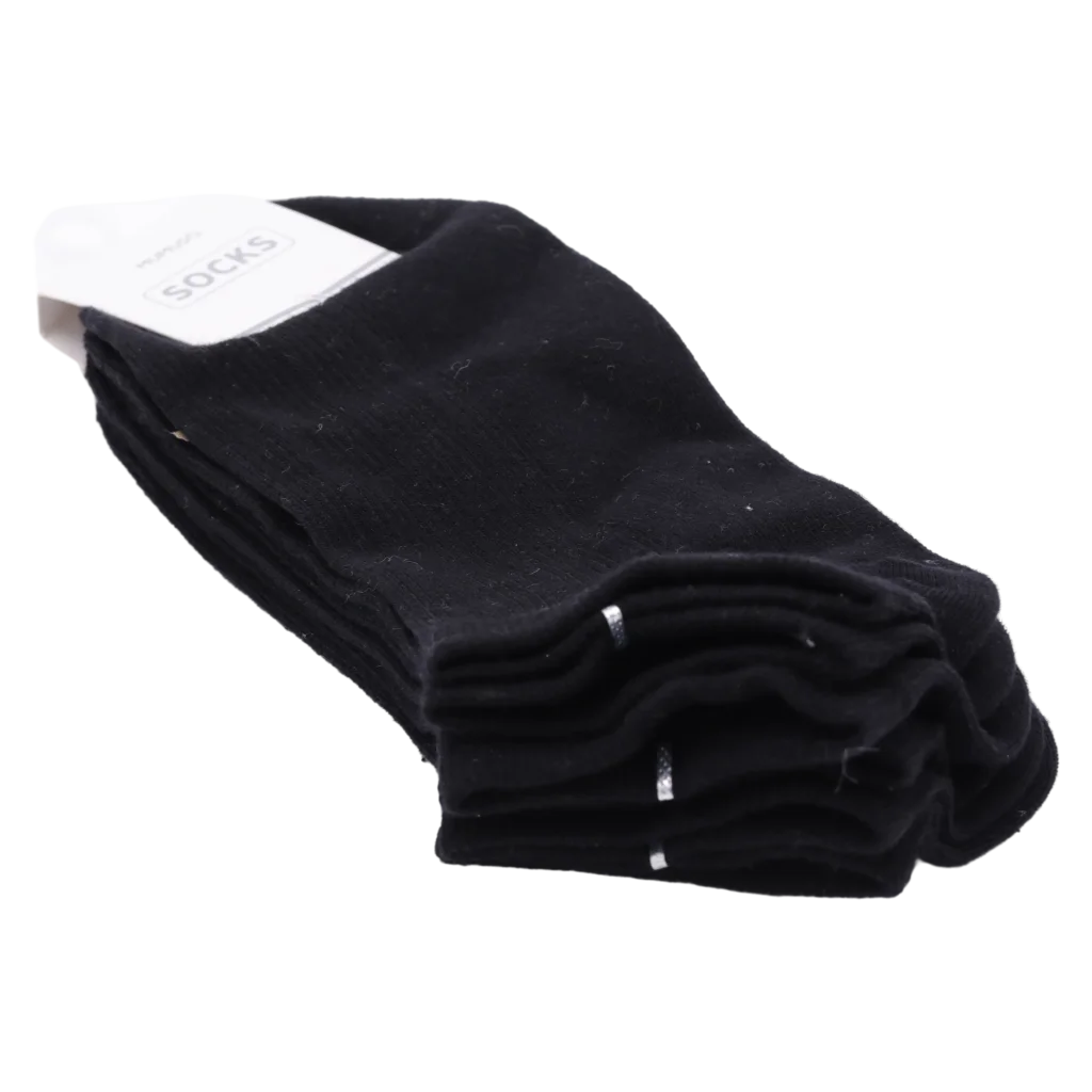 3er-Pack Herren Sneakersocken Baumwollmischung Low-Cut (Schwarz)