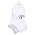 3er-Pack Herren Sneakersocken aus Baumwollmischung (Weiß) mit Streifen-Design