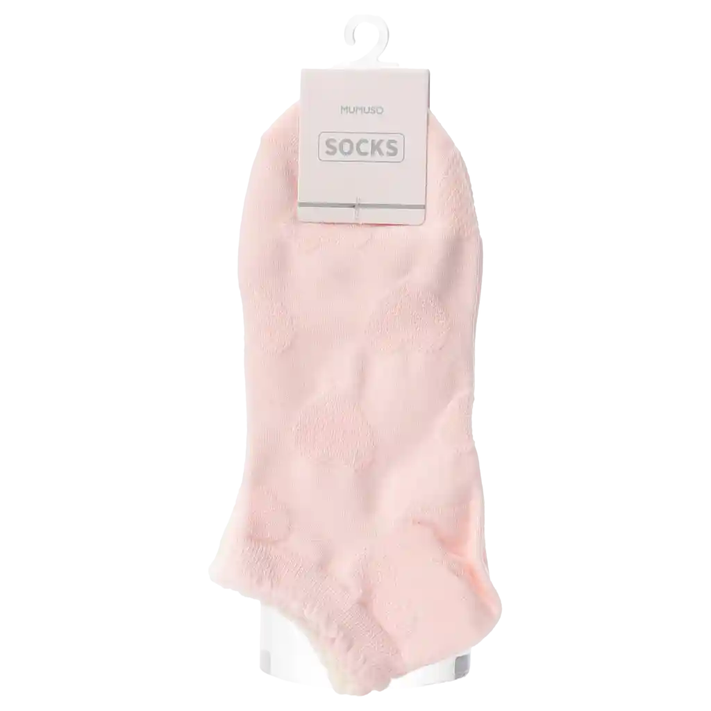 Sneakersocken Damen aus Baumwollmischung mit Herz-Design (Rosa)