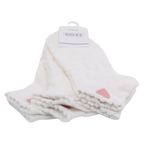 3er-Pack Sneakersocken Damen aus Baumwolle mit Herz-Design (Weiß)